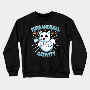 funny cat halloween for kids Crewneck Sweatshirt